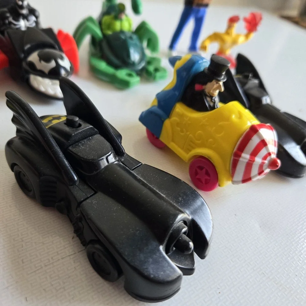 90s McDonalds Happy Meal Batman Marvel Spider-Man Hot Wheels Toys Lot of 10 Vtg‎